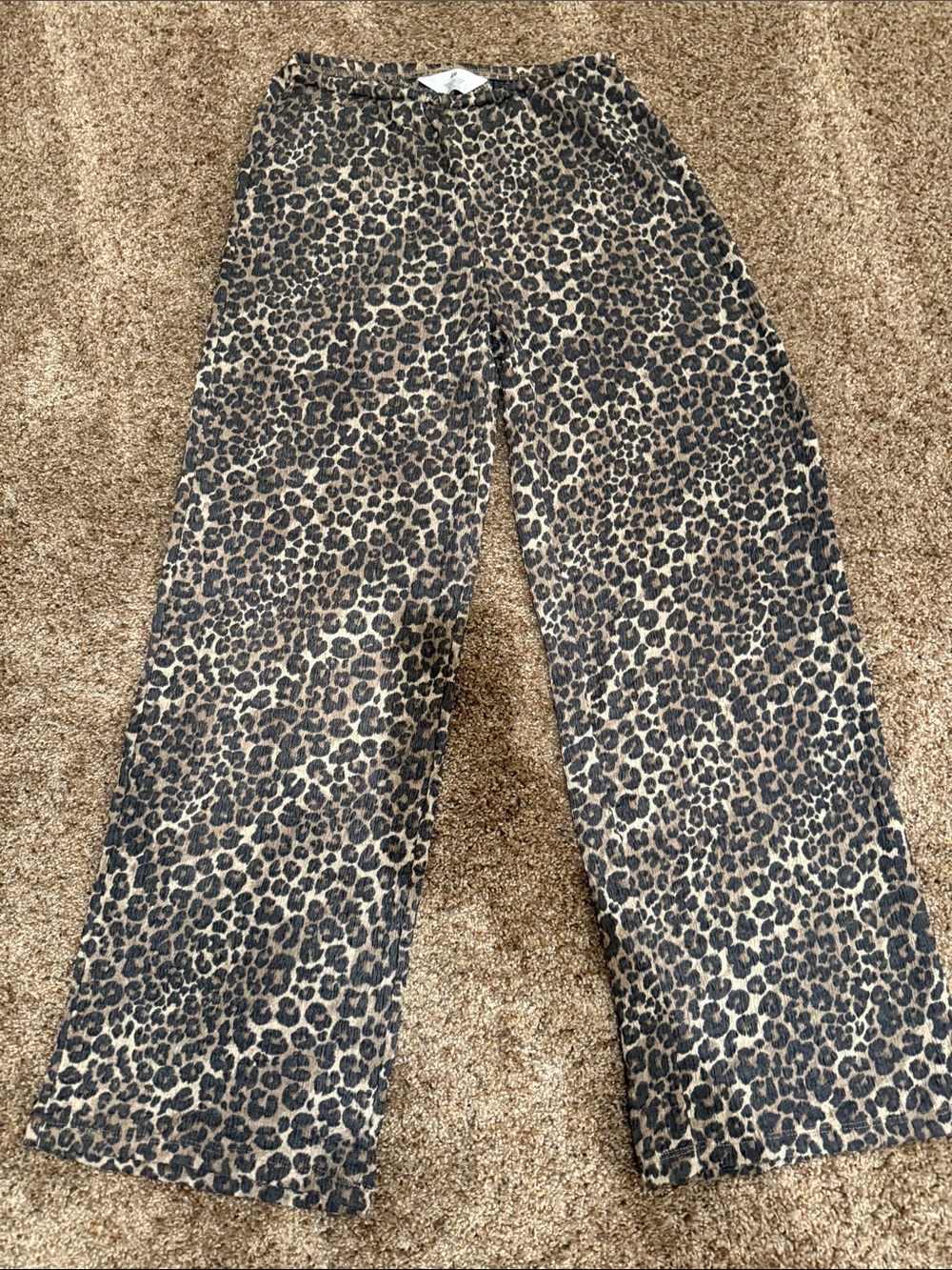 H&M Leopard Print Casual Pants - Brown and Black